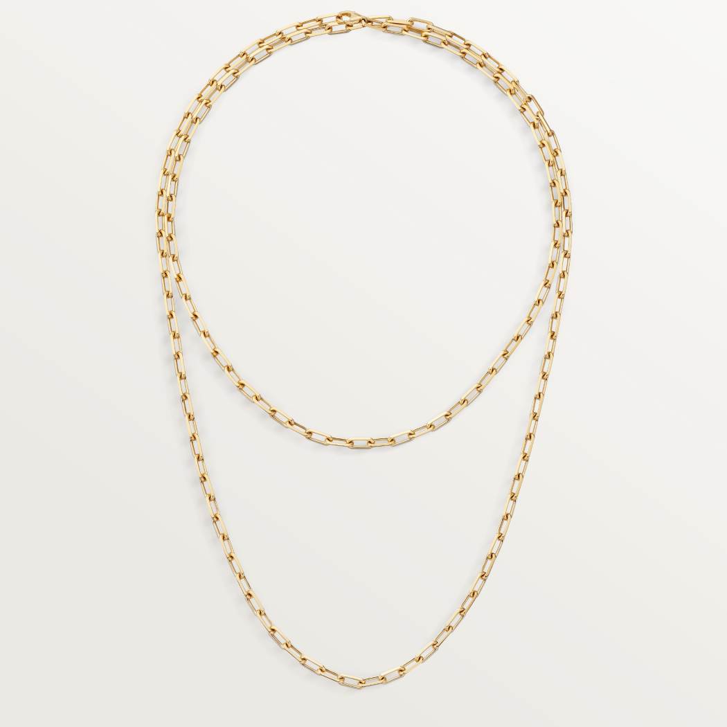 Santos de Cartier链式长项链，小号款 18K黄金