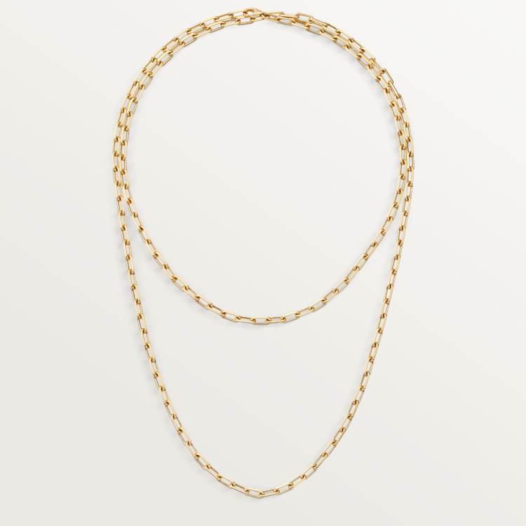 Santos de Cartier链式长项链，小号款 18K黄金