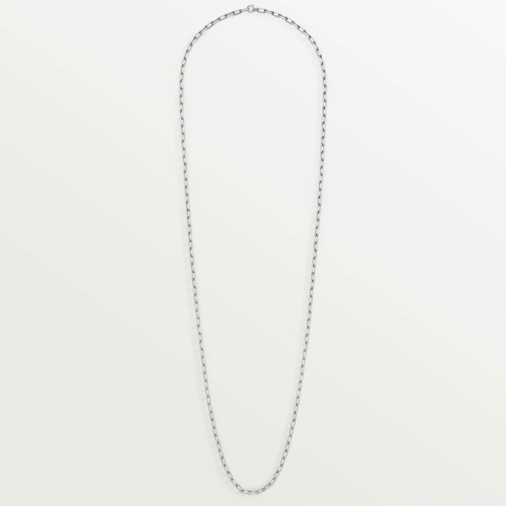 Santos de Cartier链式长项链，小号款 18K白金