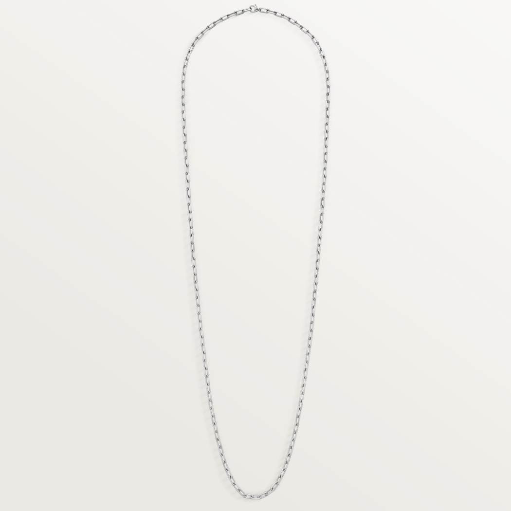 Santos de Cartier链式长项链，小号款 18K白金