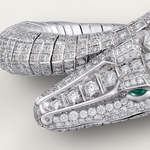 卡地亚动物与植物系列手镯，铺镶钻石