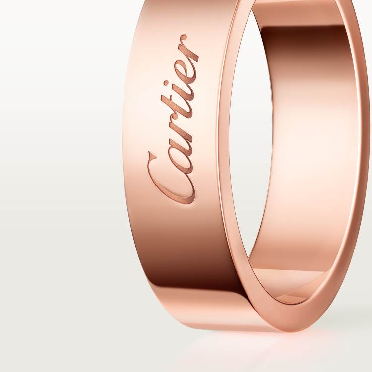 C de Cartier戒指，宽5毫米 18K玫瑰金