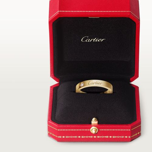 C de Cartier戒指，宽3毫米，镶嵌1颗钻石