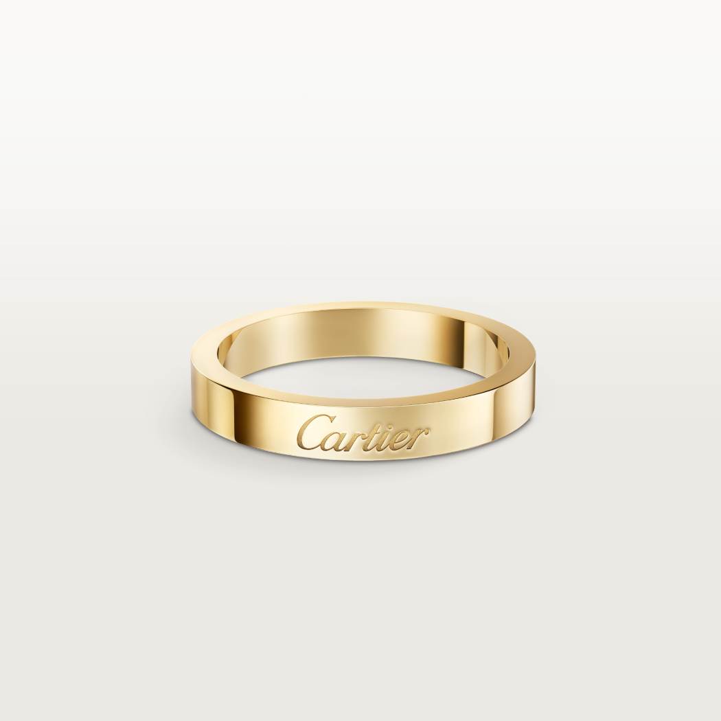 C de Cartier戒指，宽3毫米 18K黄金