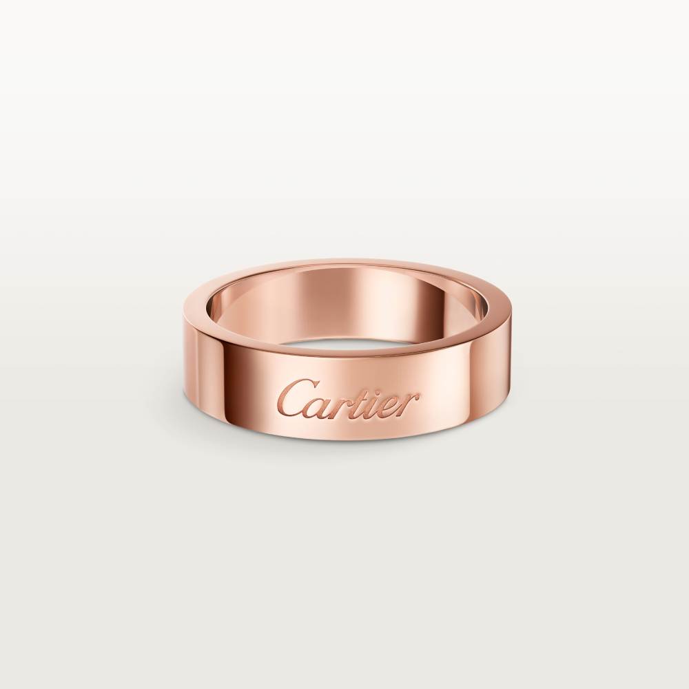 C de Cartier戒指，宽5毫米 18K玫瑰金