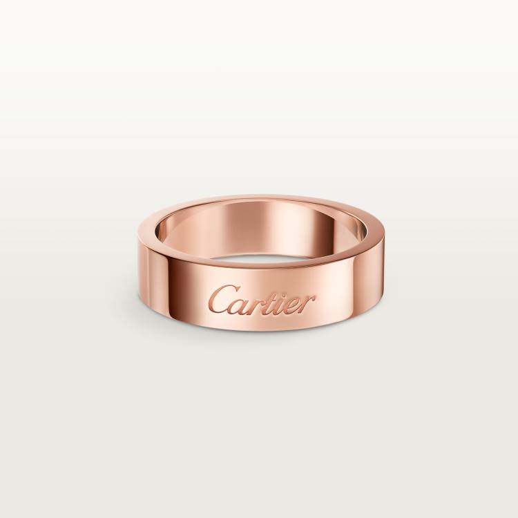 C de Cartier戒指，宽5毫米 18K玫瑰金