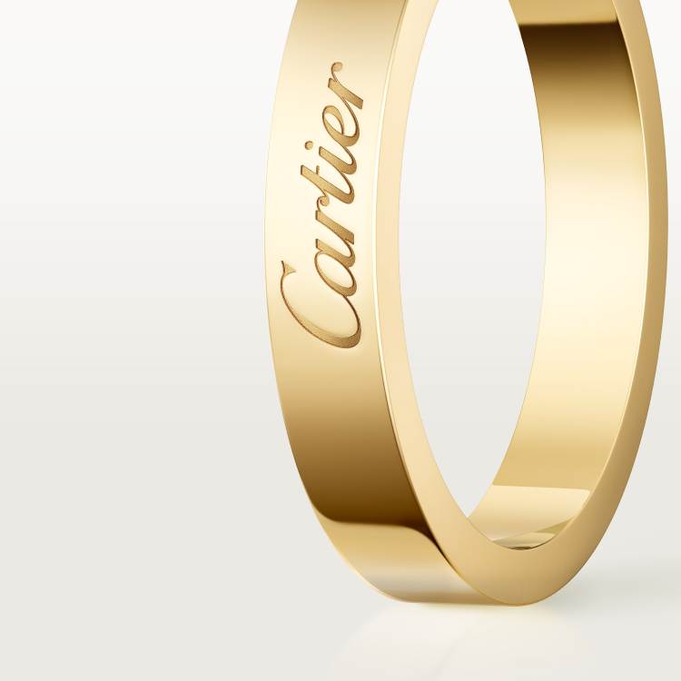 C de Cartier戒指，宽3毫米 18K黄金