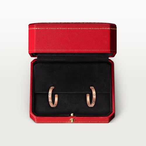 LOVE圈形耳环，中号款，镶嵌6颗钻石