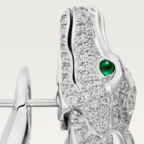 卡地亚动物与植物系列耳环，铺镶钻石