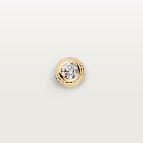 Cartier d'Amour耳钉，镶嵌2颗圆形明亮式切割钻石，迷你款
