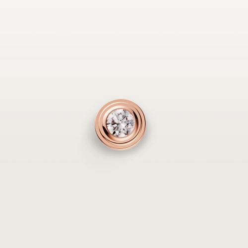 Cartier d'Amour耳钉，镶嵌2颗圆形明亮式切割钻石，迷你款