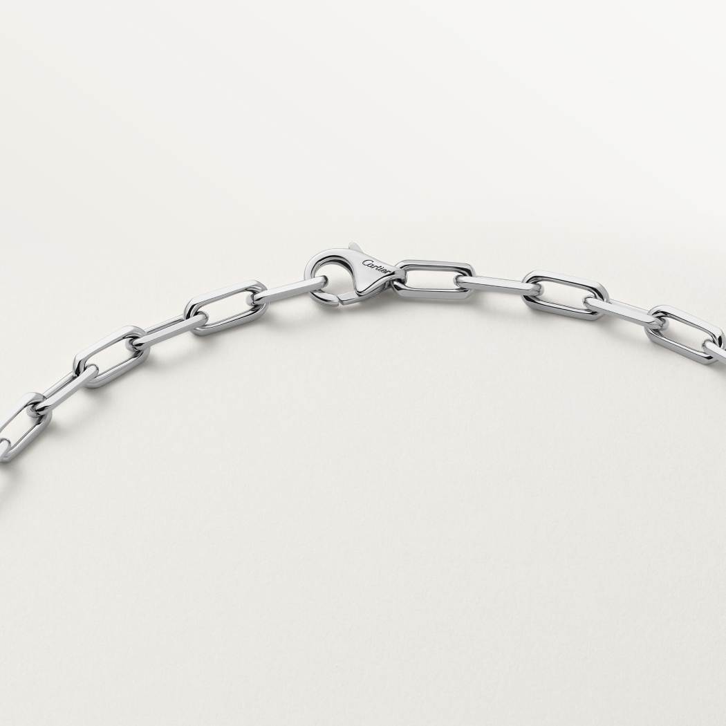 Santos de Cartier链式长项链，小号款 18K白金