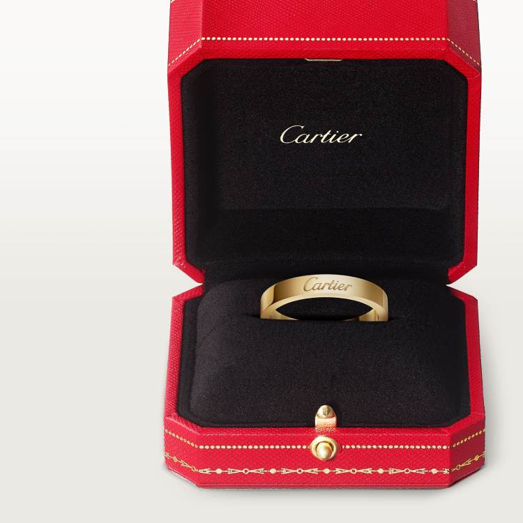 C de Cartier戒指，宽3毫米 18K黄金