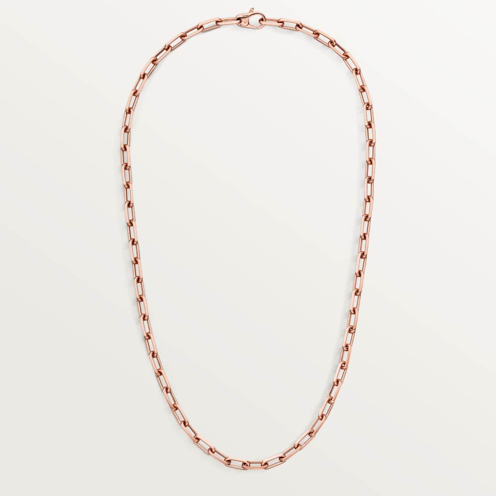 Santos de Cartier链式项链，中号款 18K玫瑰金