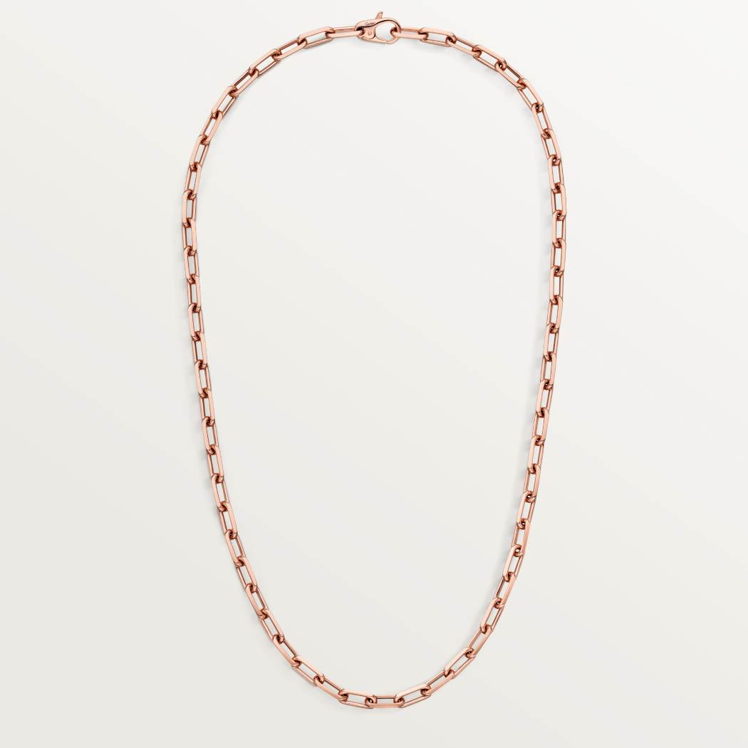 Santos de Cartier链式项链，中号款 18K玫瑰金