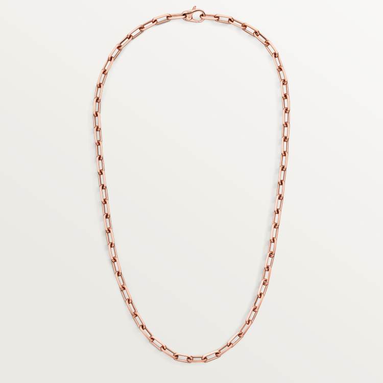 Santos de Cartier链式项链，中号款 18K玫瑰金