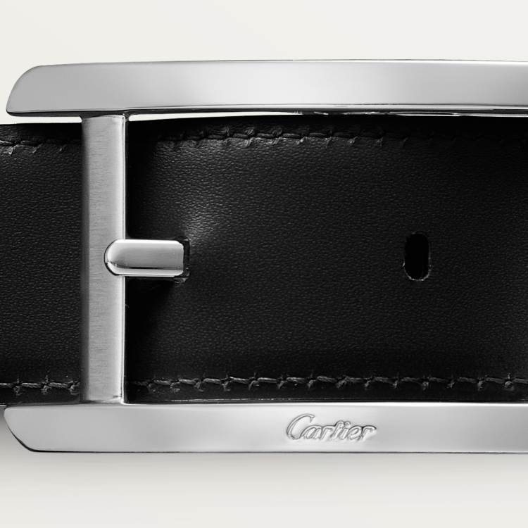 Tank de Cartier系列皮带 黑色和棕色 牛皮