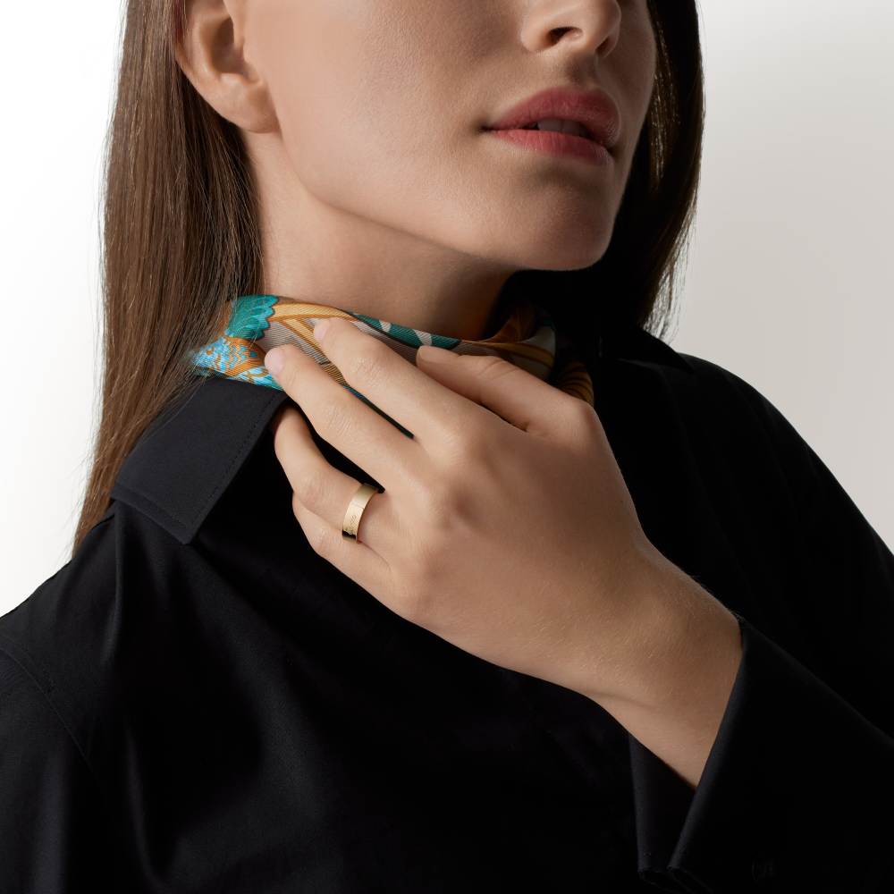 C de Cartier戒指，宽5毫米 18K玫瑰金