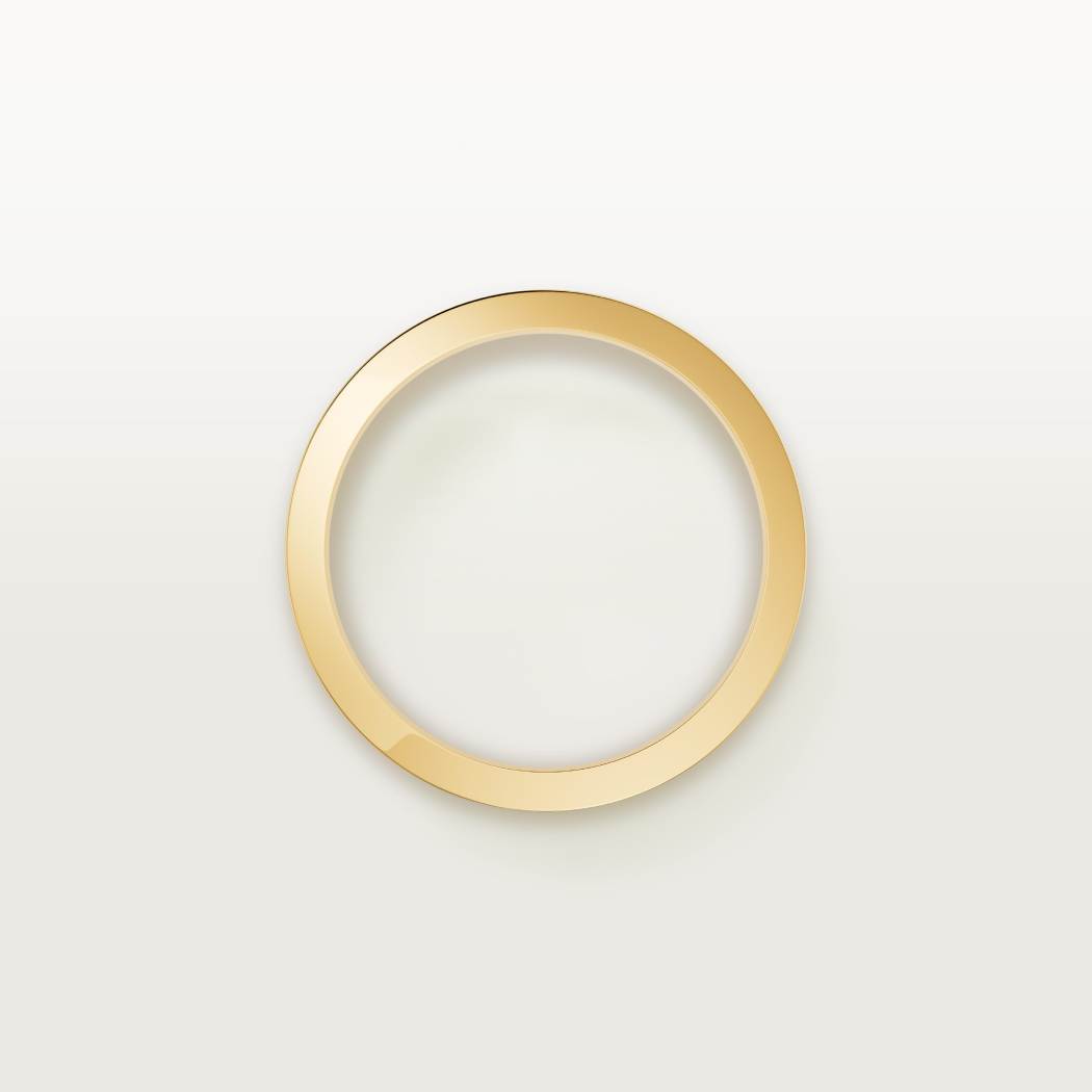 C de Cartier戒指，宽3毫米，镶嵌1颗钻石 18K黄金