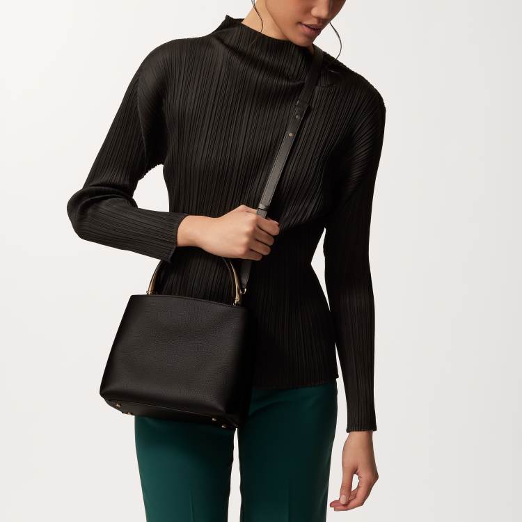 Panthère Double系列小号款手袋 黑色 小牛皮