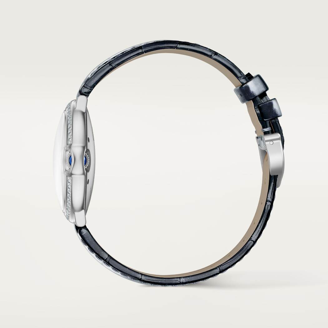 Ballon Bleu de Cartier卡地亚蓝气球腕表 36毫米 18K镀铑白金 自动上链