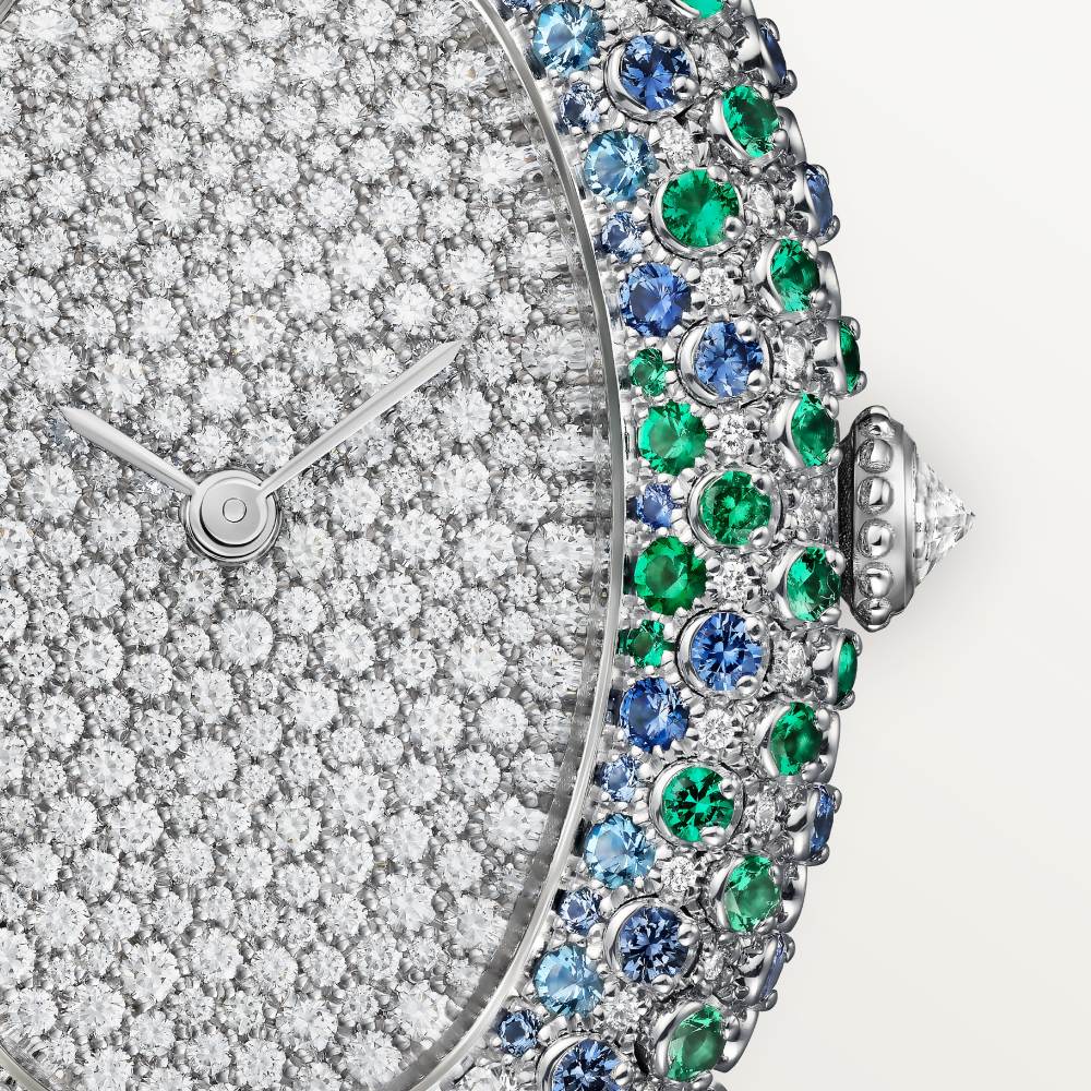 Baignoire腕表 中号 18K镀铑白金 石英