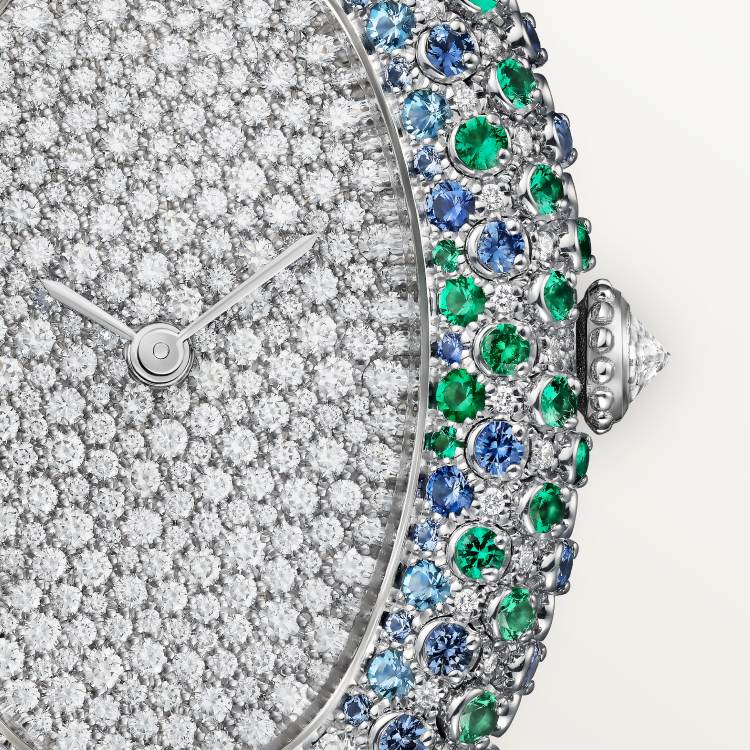 Baignoire腕表 中号 18K镀铑白金 石英