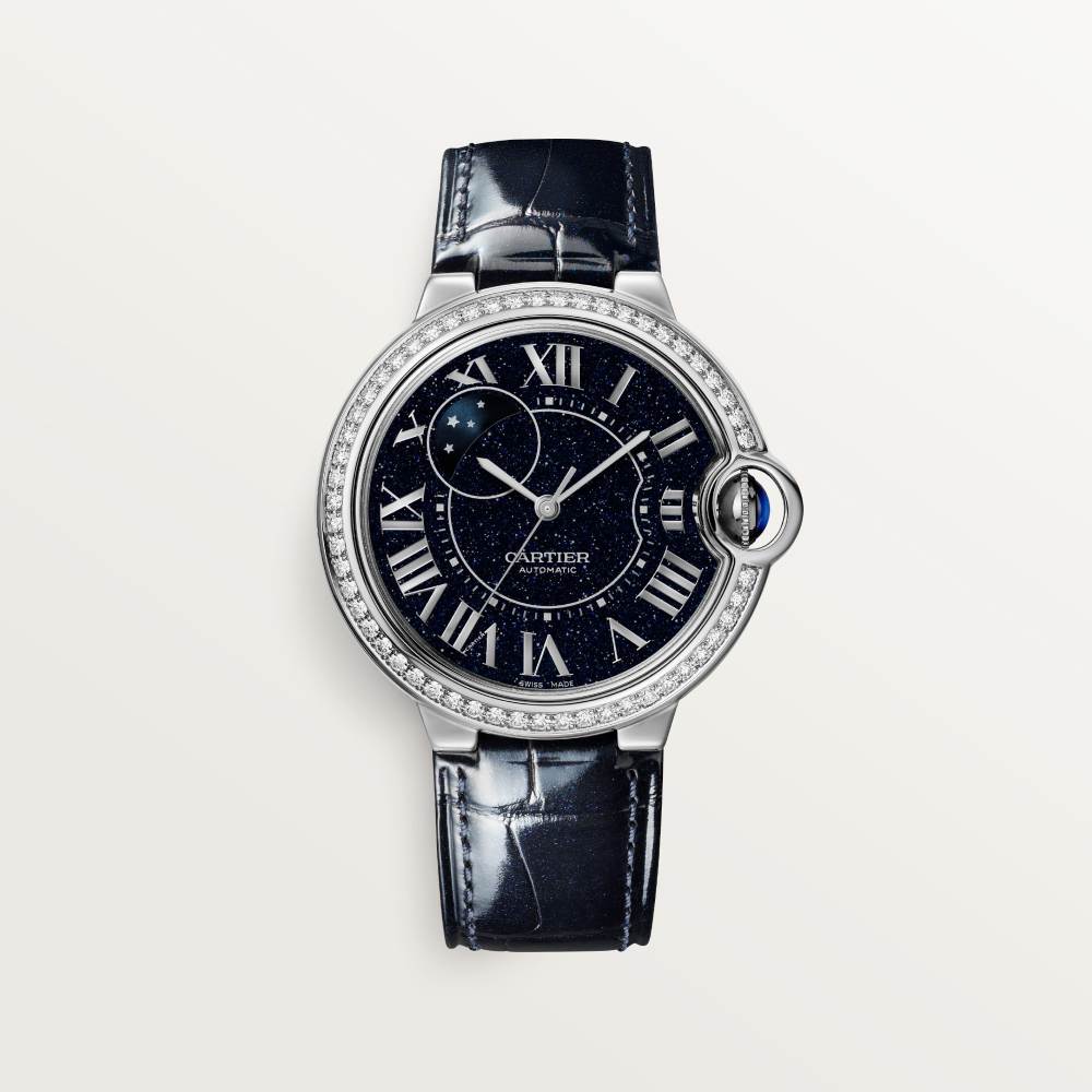 Ballon Bleu de Cartier卡地亚蓝气球腕表 36毫米 18K镀铑白金 自动上链