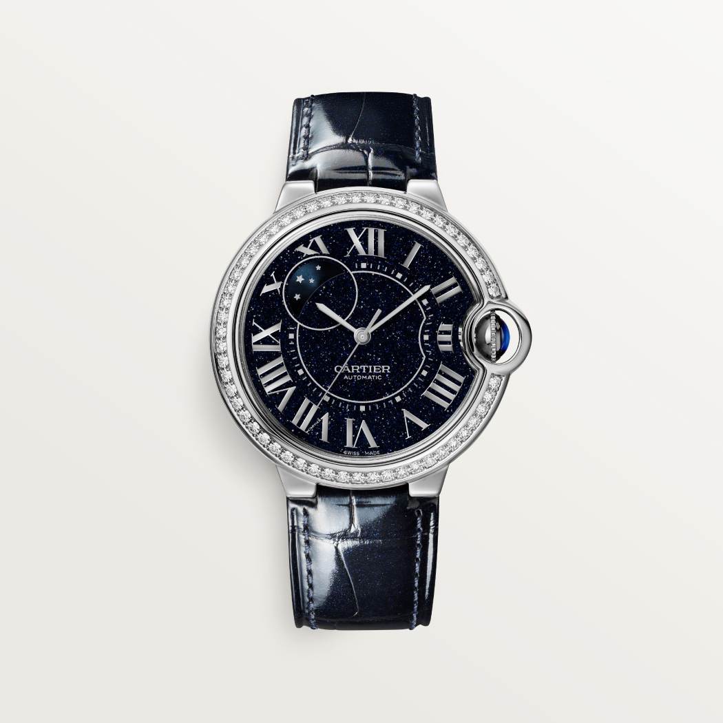 Ballon Bleu de Cartier卡地亚蓝气球腕表 36毫米 18K镀铑白金 自动上链