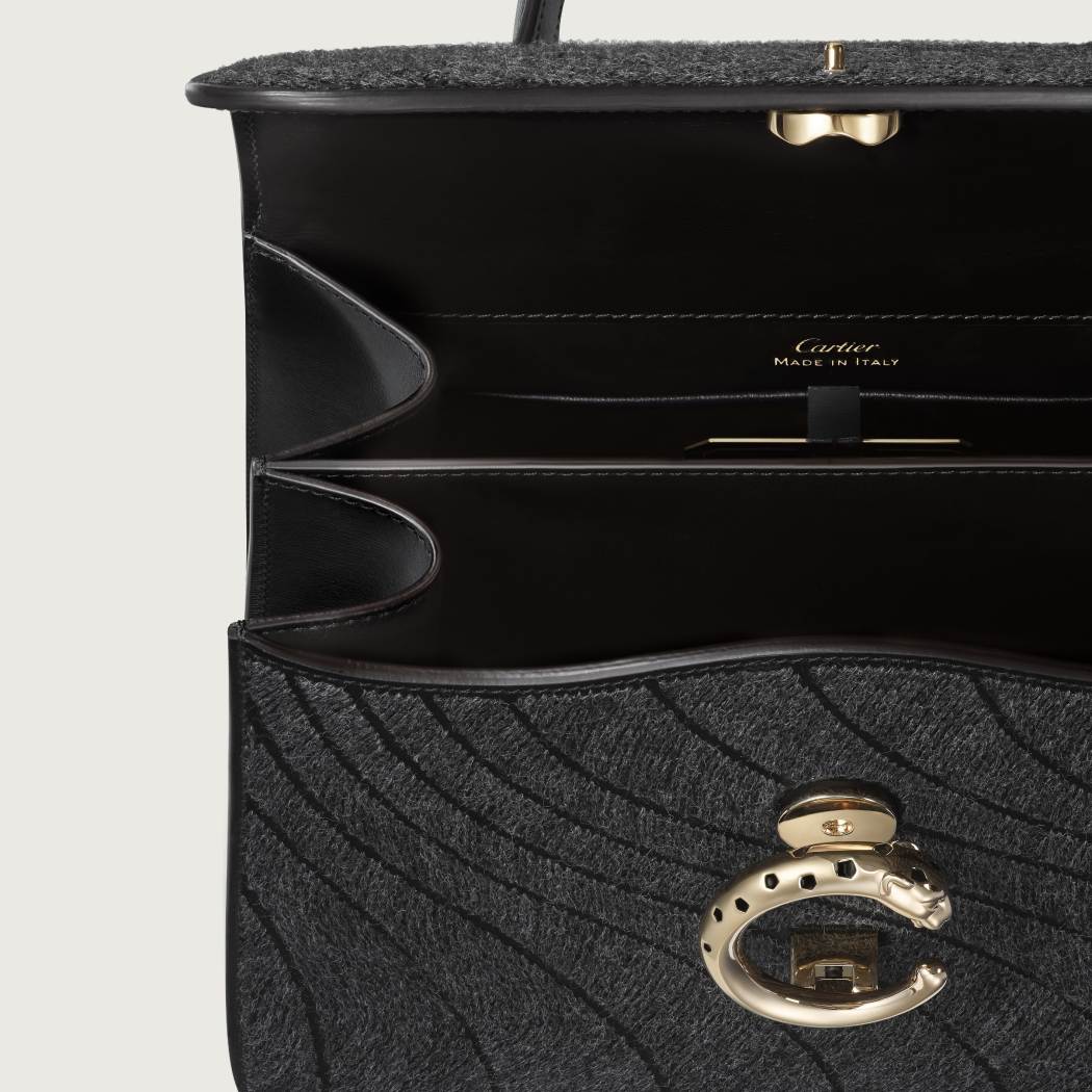 Panthère C系列小号款手袋 黑色 羊毛