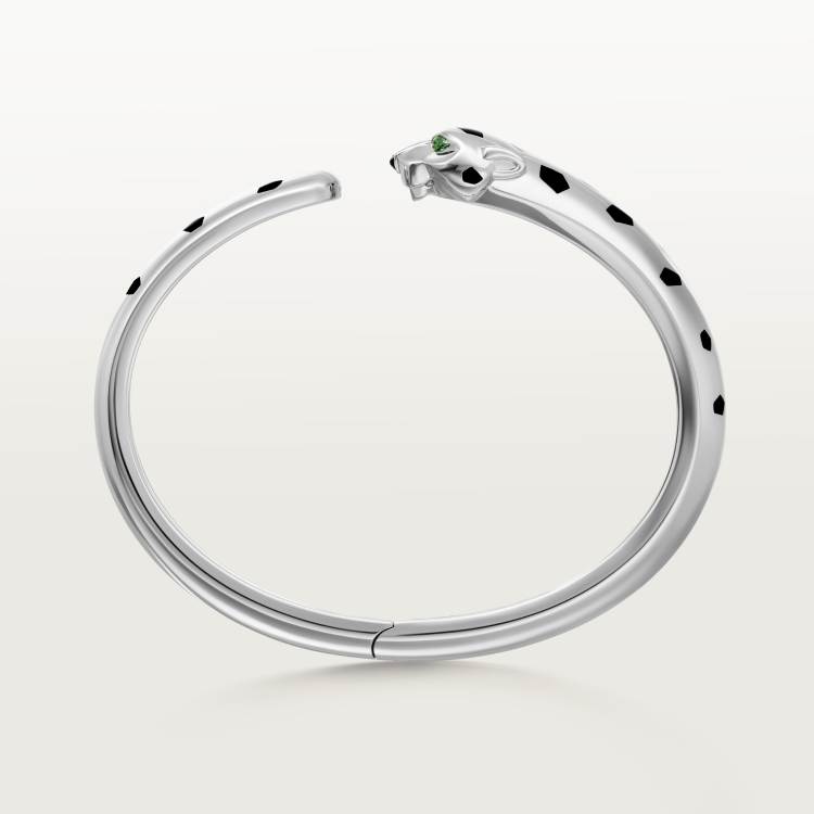 Panthère de Cartier卡地亚猎豹手镯，中号款 18K白金