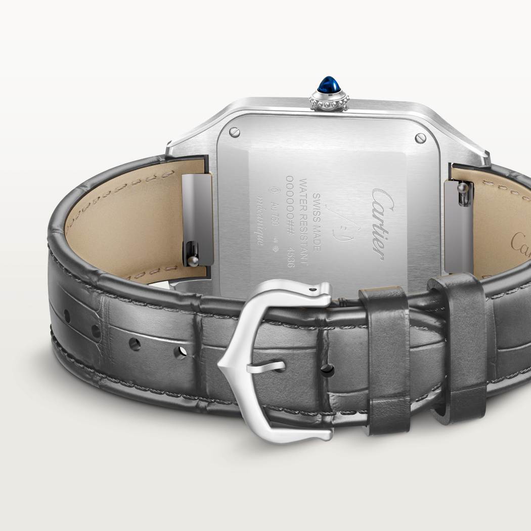 Santos-Dumont腕表 XL K金 - 精钢色 手动上链