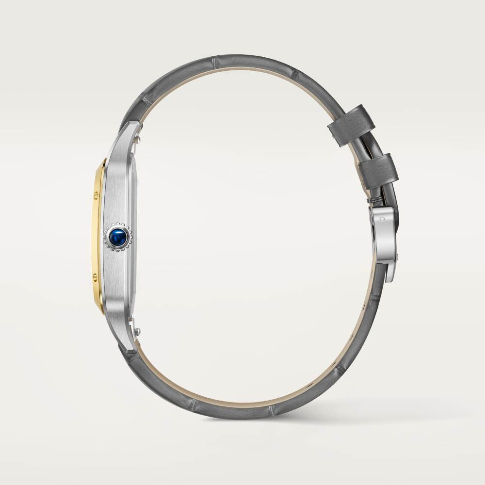 Santos-Dumont腕表 XL K金 - 精钢色 手动上链