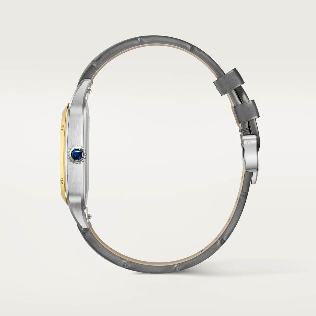 Santos-Dumont腕表 XL K金 - 精钢色 手动上链