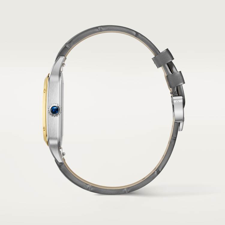 Santos-Dumont腕表 XL K金 - 精钢色 手动上链