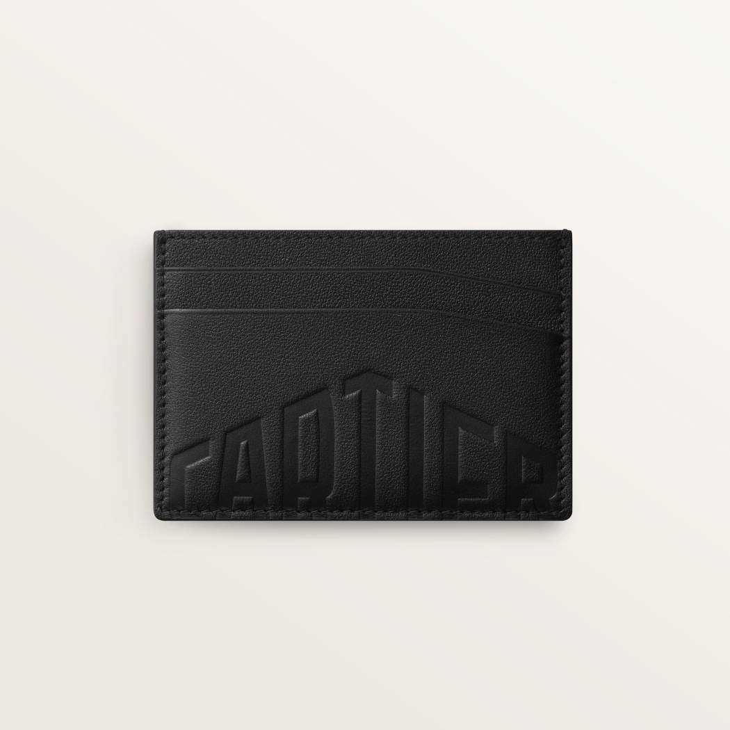 Losange系列卡片夹 黑色 小牛皮