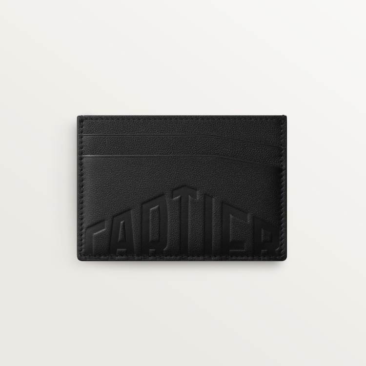 Losange系列卡片夹 黑色 小牛皮
