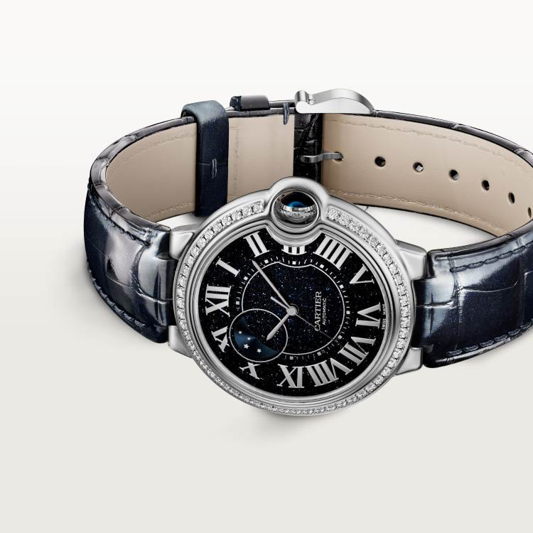 Ballon Bleu de Cartier卡地亚蓝气球腕表 36毫米 18K镀铑白金 自动上链