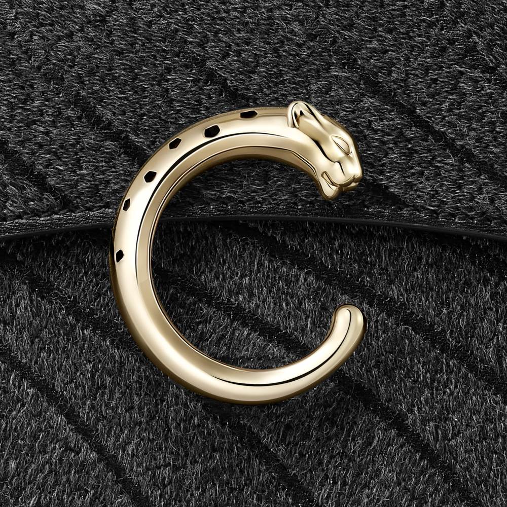 Panthère C系列小号款手袋 黑色 羊毛