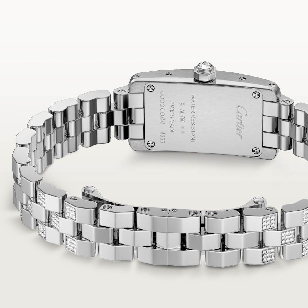 Tank Américaine腕表  18K镀铑白金 石英