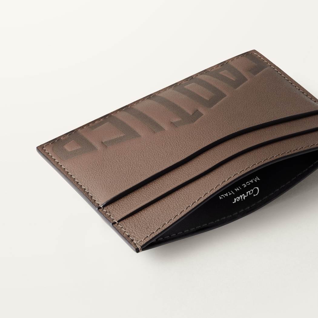 Losange系列卡片夹 Pepper grey 小牛皮