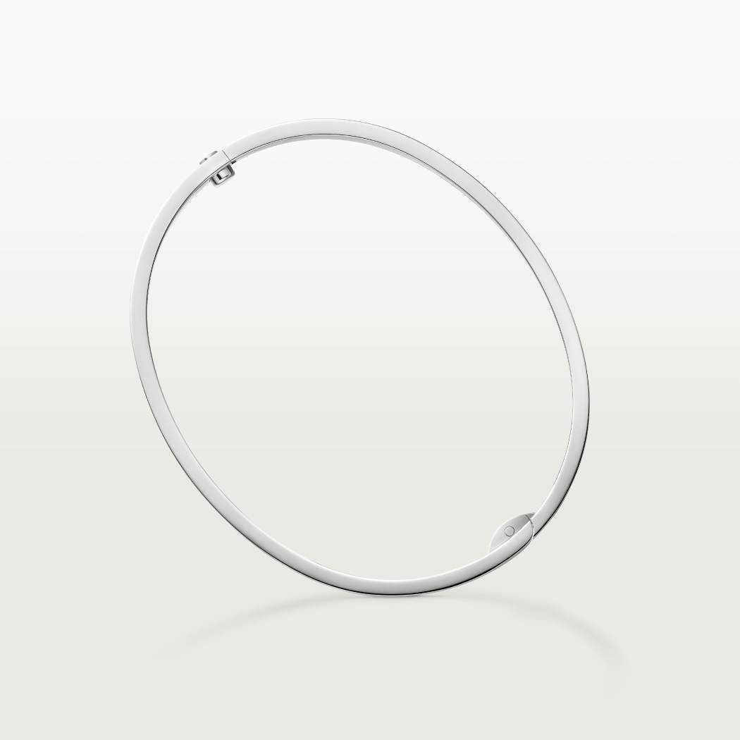 LOVE手镯，中号款，镶嵌4颗钻石 18K白金