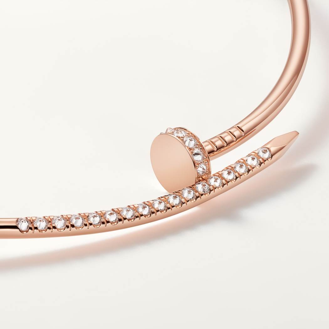 Juste un Clou项链，小号款，倒置镶嵌钻石 18K玫瑰金