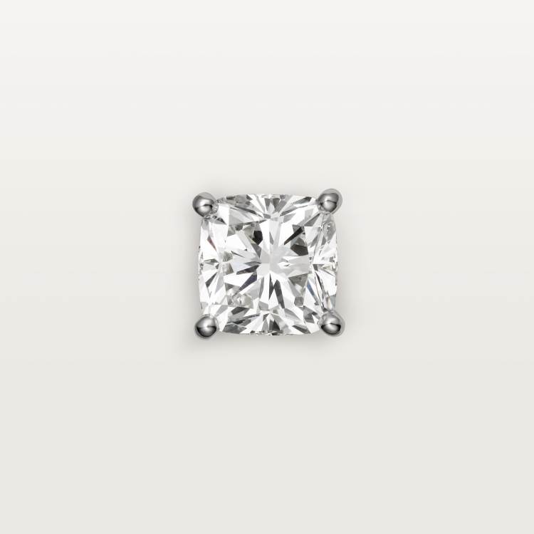 1895耳钉，镶嵌2颗枕形切割钻石  铂金