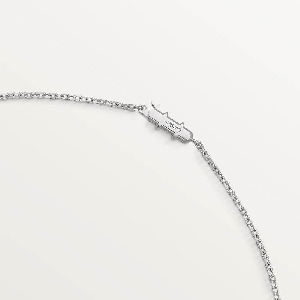 1895吊坠项链，镶嵌心形切割钻石 18K白金