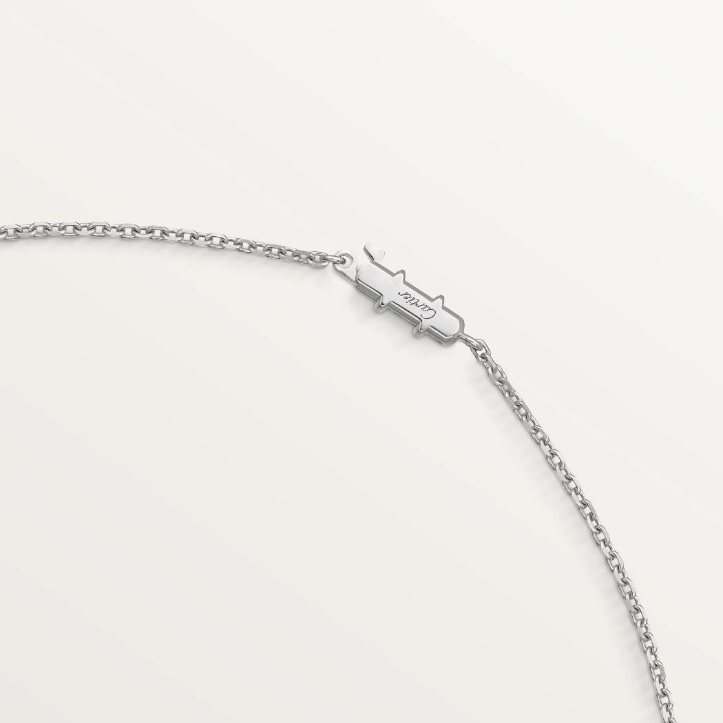 1895吊坠项链，镶嵌心形切割钻石 18K白金