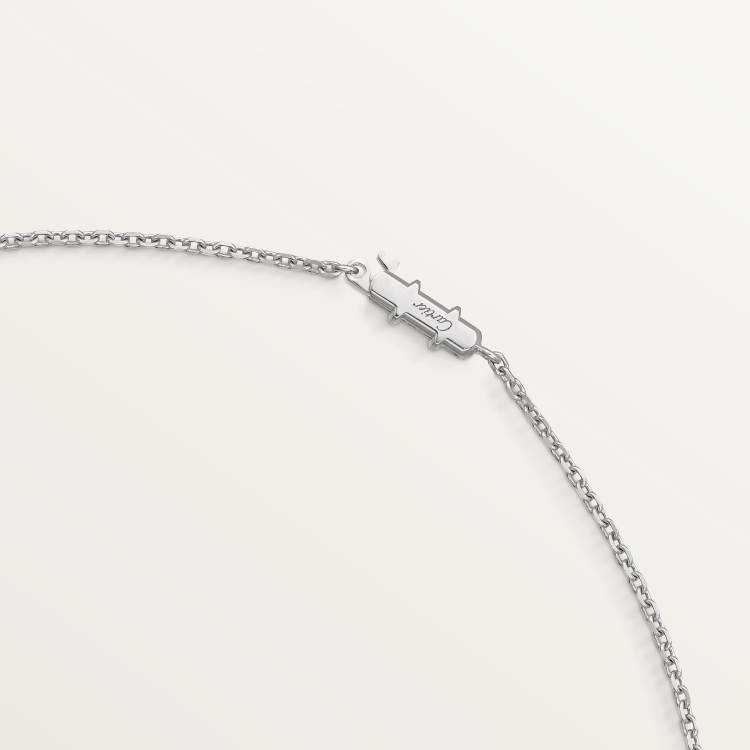 1895吊坠项链，镶嵌心形切割钻石 18K白金