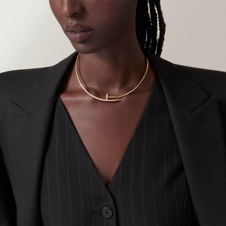 Juste un Clou项链，小号款，倒置镶嵌钻石 18K黄金