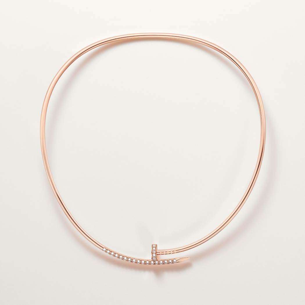 Juste un Clou项链，小号款，倒置镶嵌钻石 18K玫瑰金