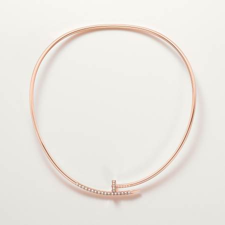 Juste un Clou项链，小号款，倒置镶嵌钻石 18K玫瑰金